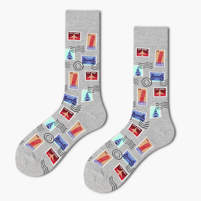Novelty Socks-Stamps