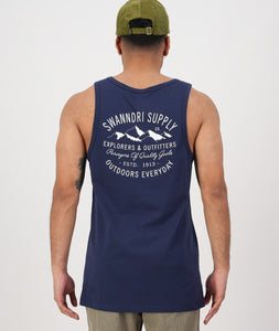 Swanndri Old Ties Print Singlet