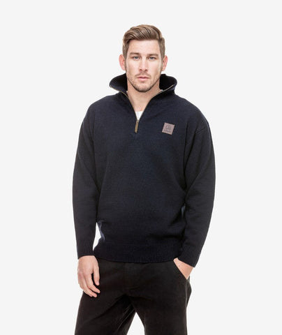 Swanndri Mariner Zip Neck-Navy