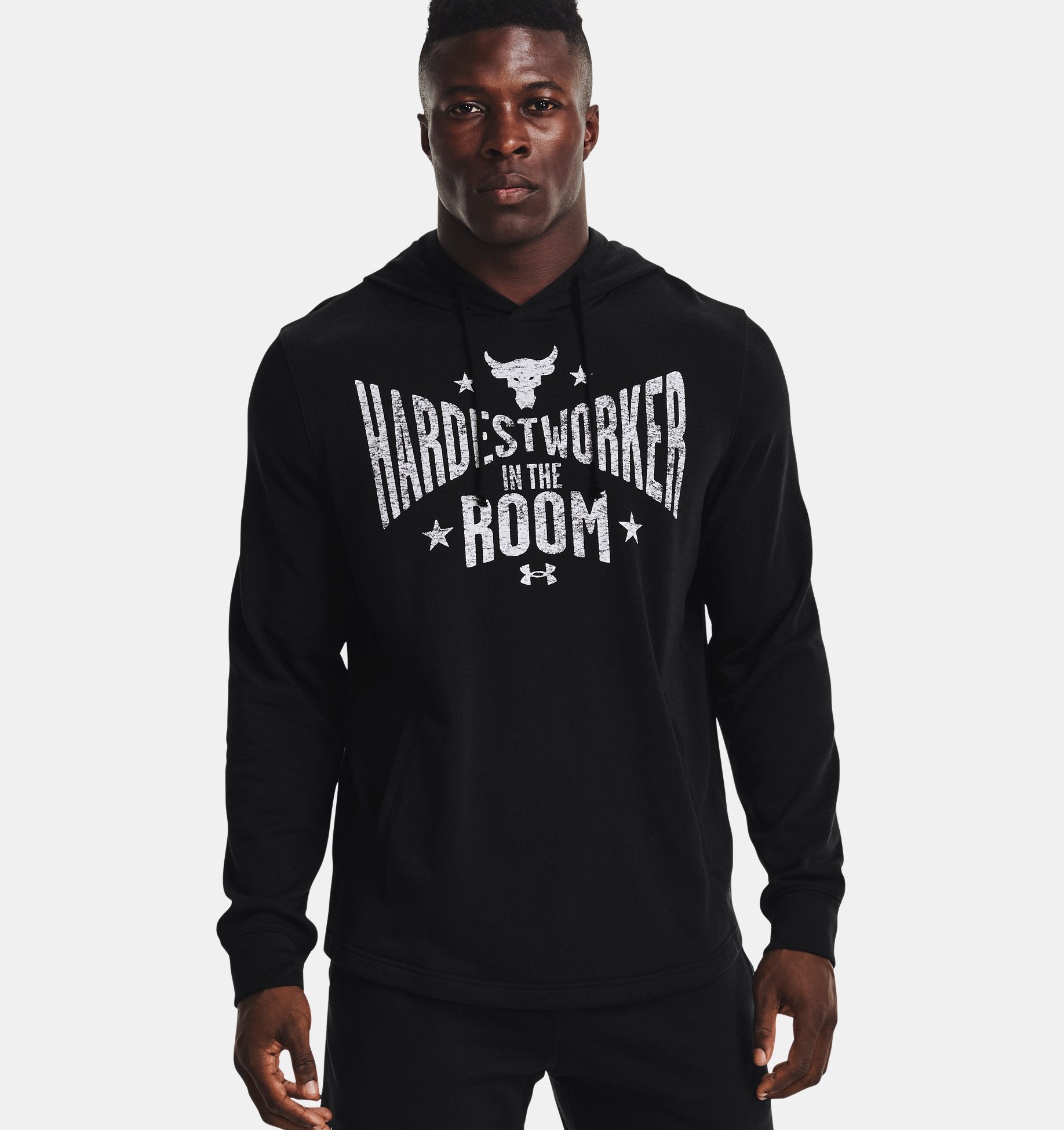 UA M Project Rock Terry Hoodie