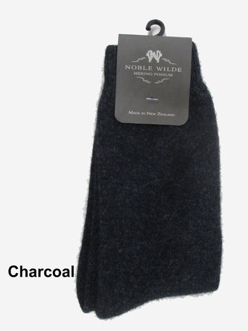 Merino Possum Socks - Charcoal