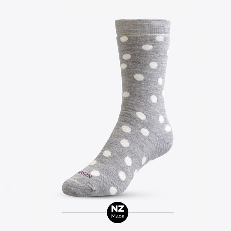 NZ Sock Co Merino Full Cushion Spot - Grey