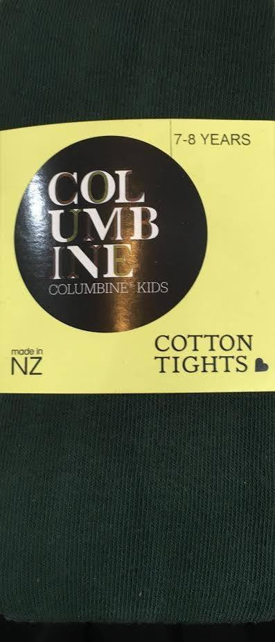 Columbine Cotton Winter Tights-Pine