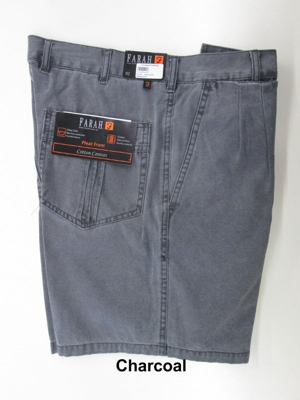 Farah Pinch Front Short-Charcoal