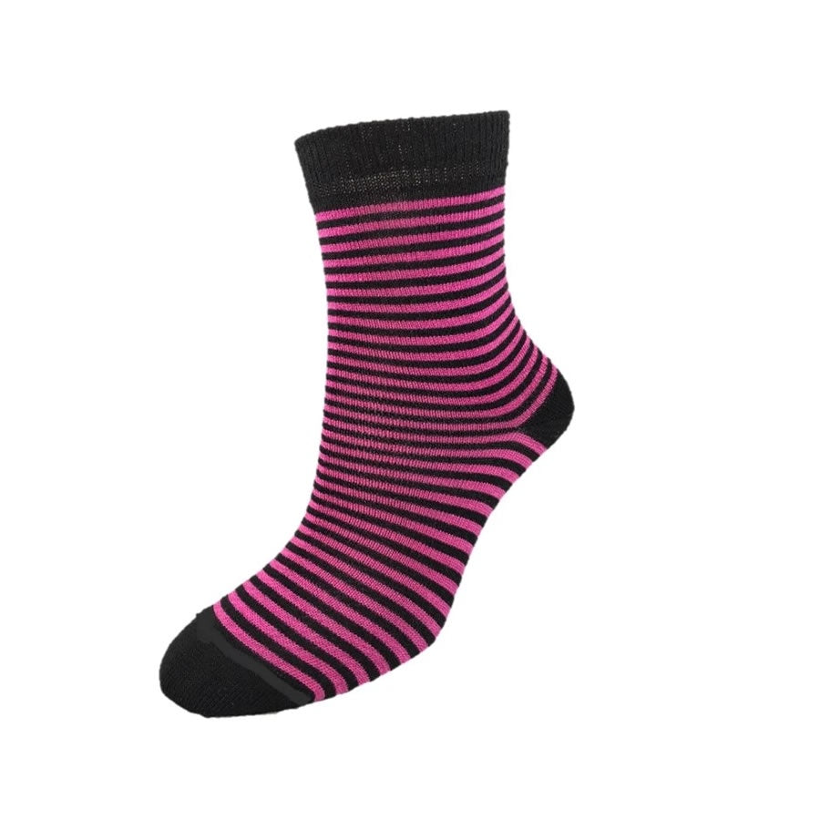 Duthie & Bull Kids Merino Sock Stripe Pink